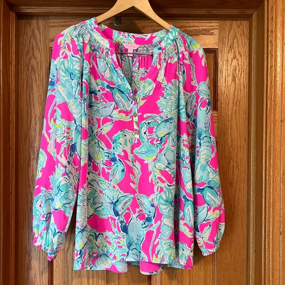 Lilly Pulitzer Elsa Silk Blouse - Picture 1 of 4